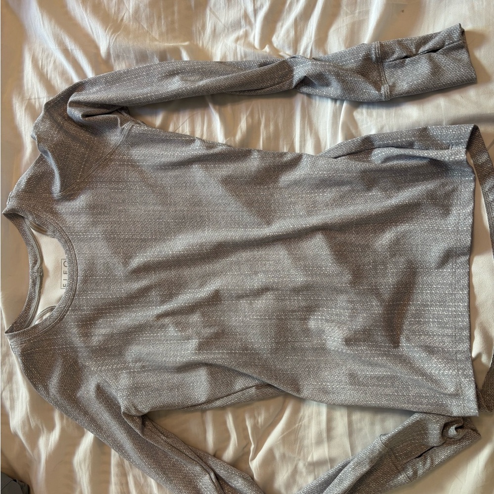 Fleo Silver Long Sleeve Top